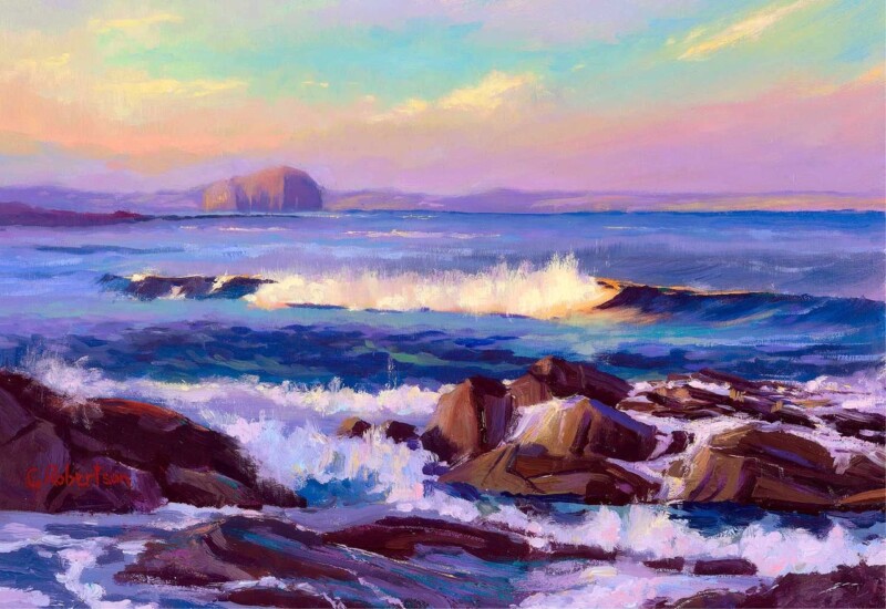 Image of Afternoon Waves, The Bass Rock by Colin Robertson